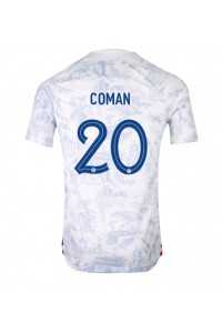 Frankrike Kingsley Coman #20 Fotballdrakt Borte Klær VM 2022 Korte ermer